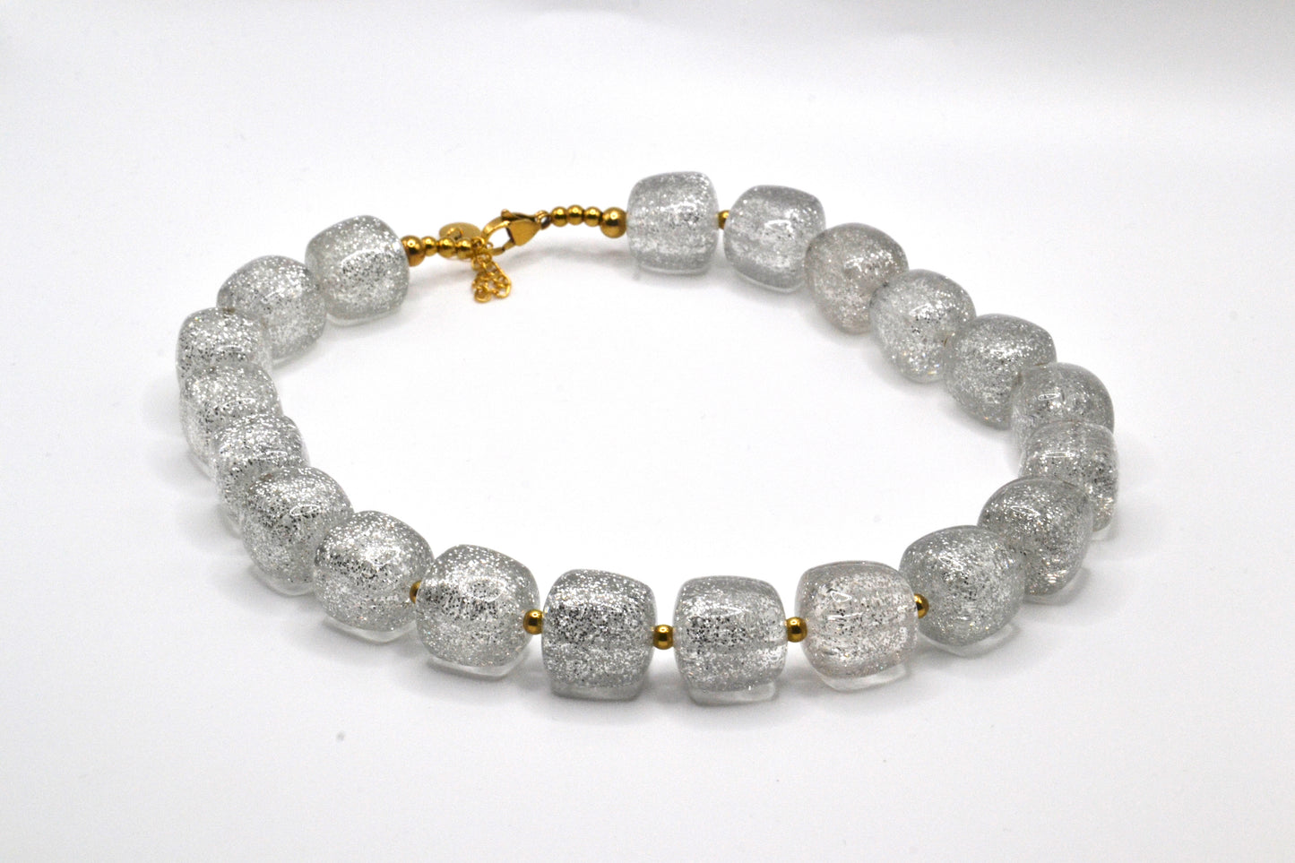 Colette paillette Argenté - Collier