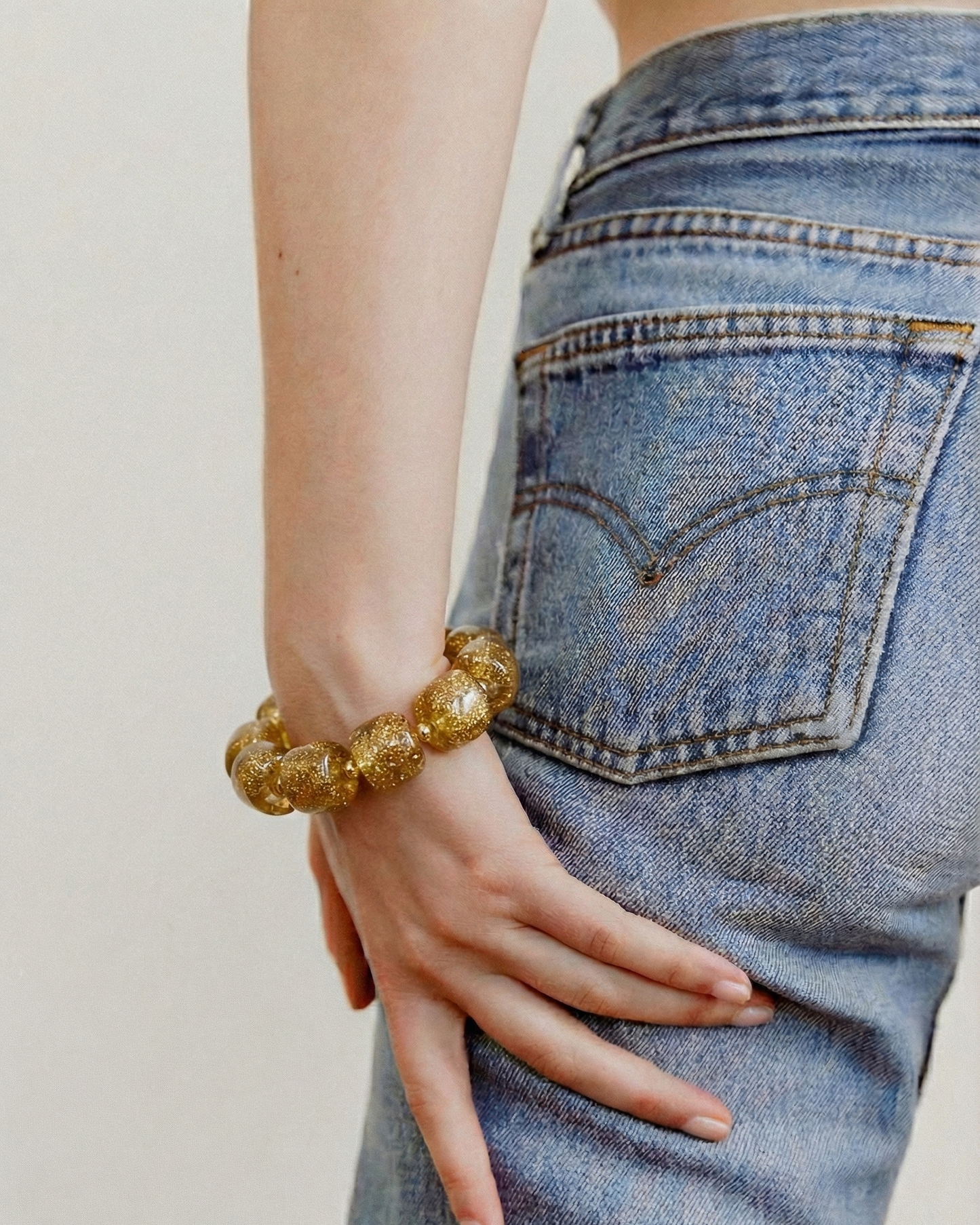 Colette paillette Champagne - Bracelet