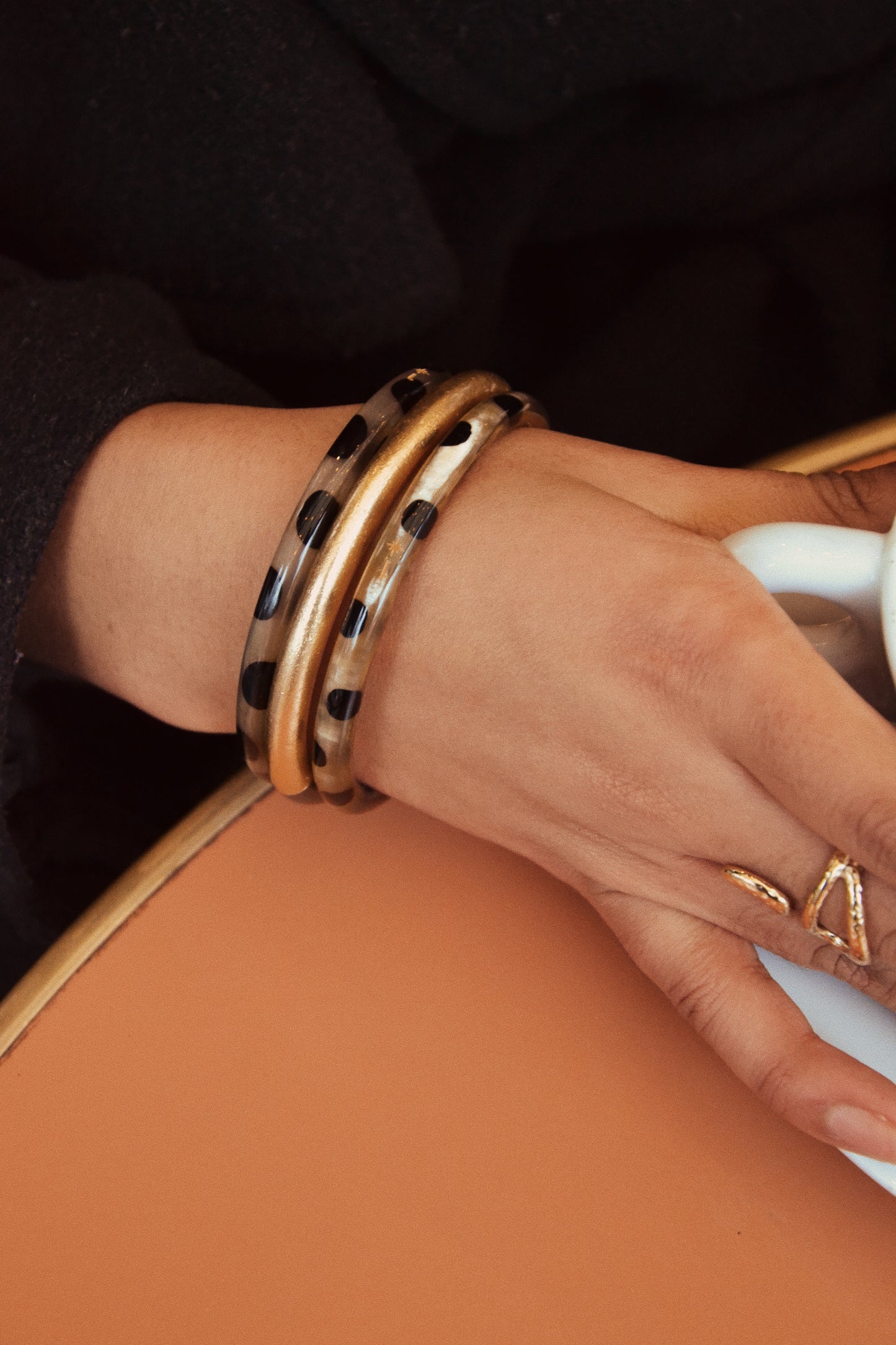 LOT JONC CORNE : 2 LÉOPARD/ 1 DORÉ ÉPAIS