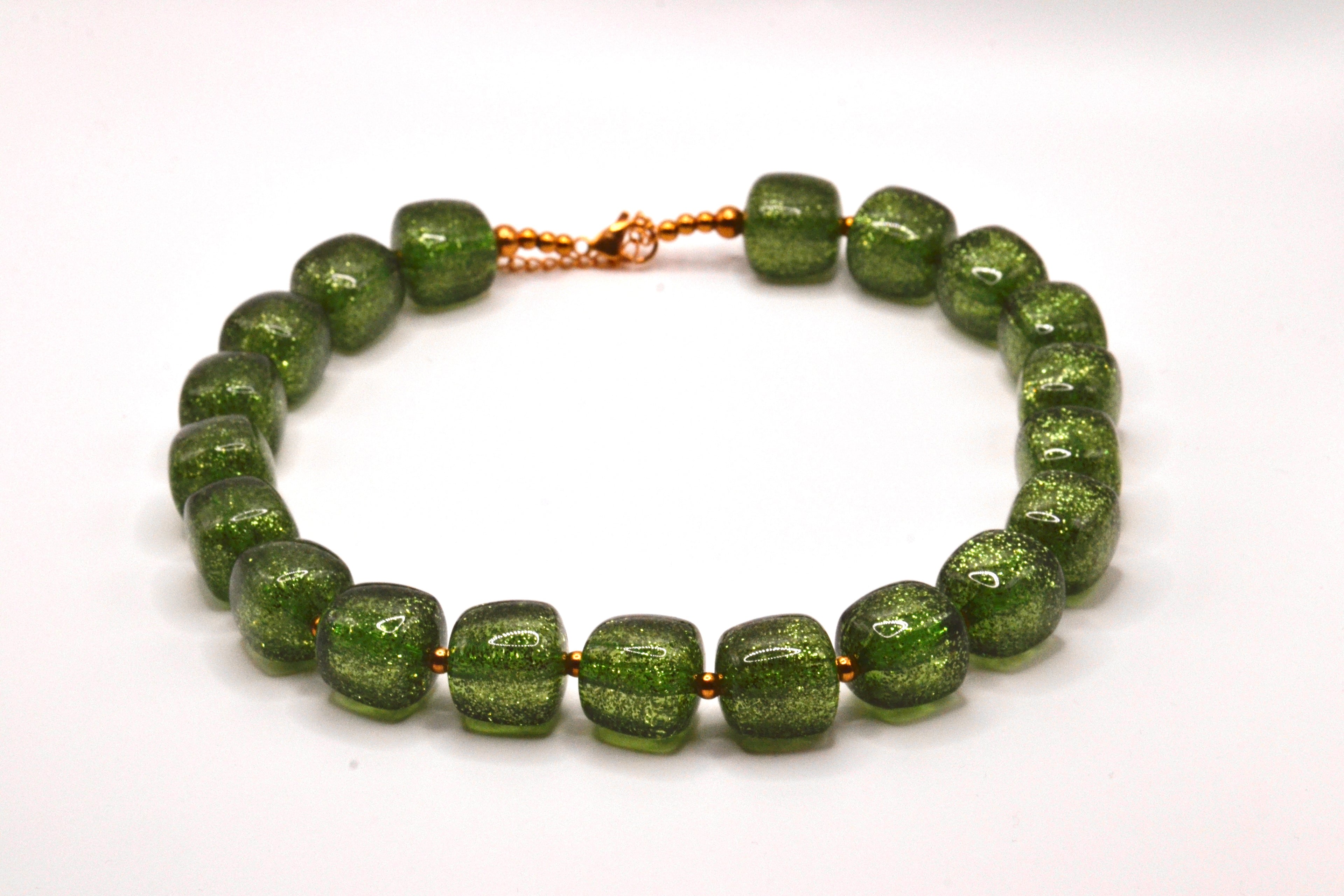 Colette paillette Vert - Collier