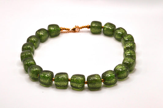 Colette paillette Vert - Collier