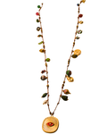 Collier sautoir charms rouge