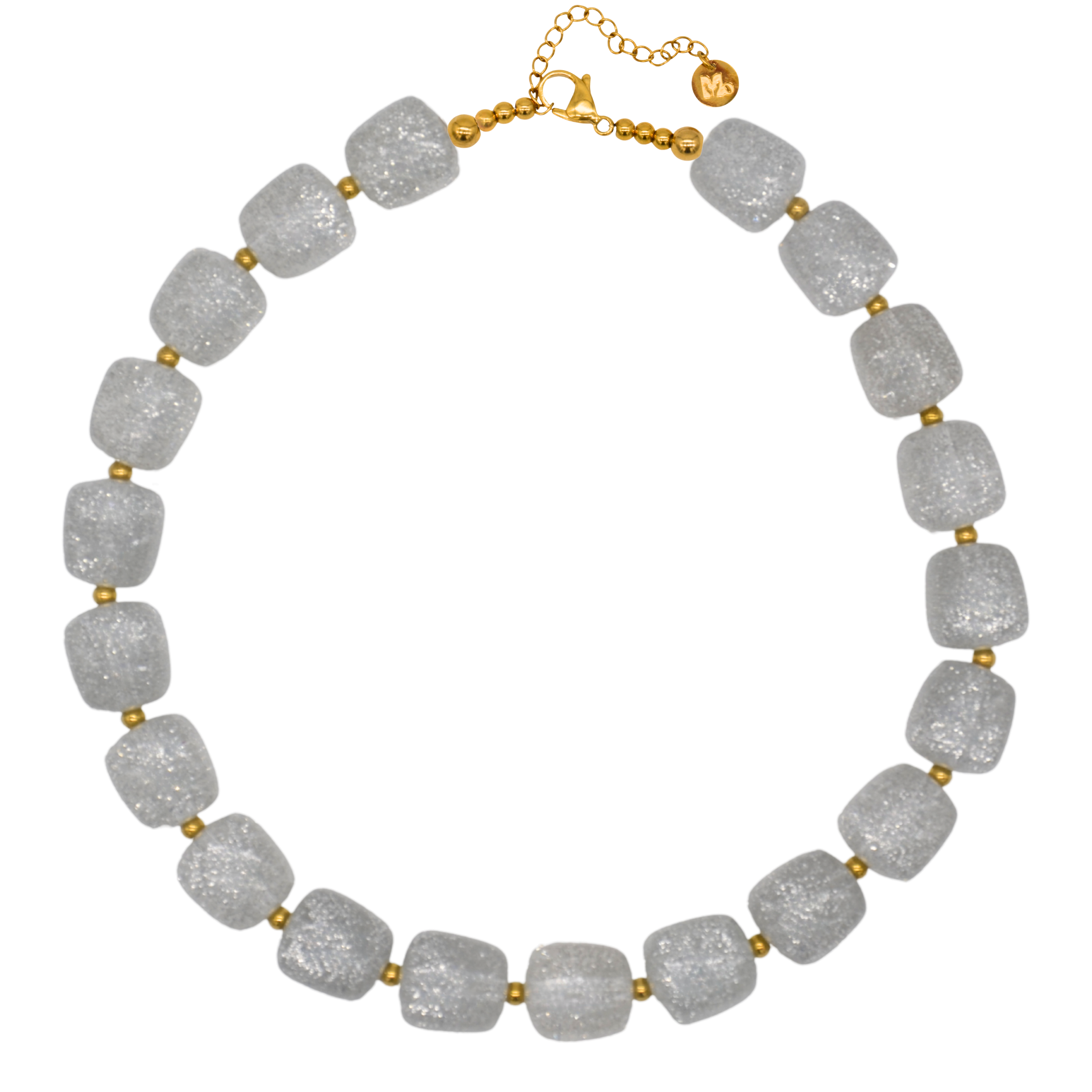 Colette paillette Argenté - Collier