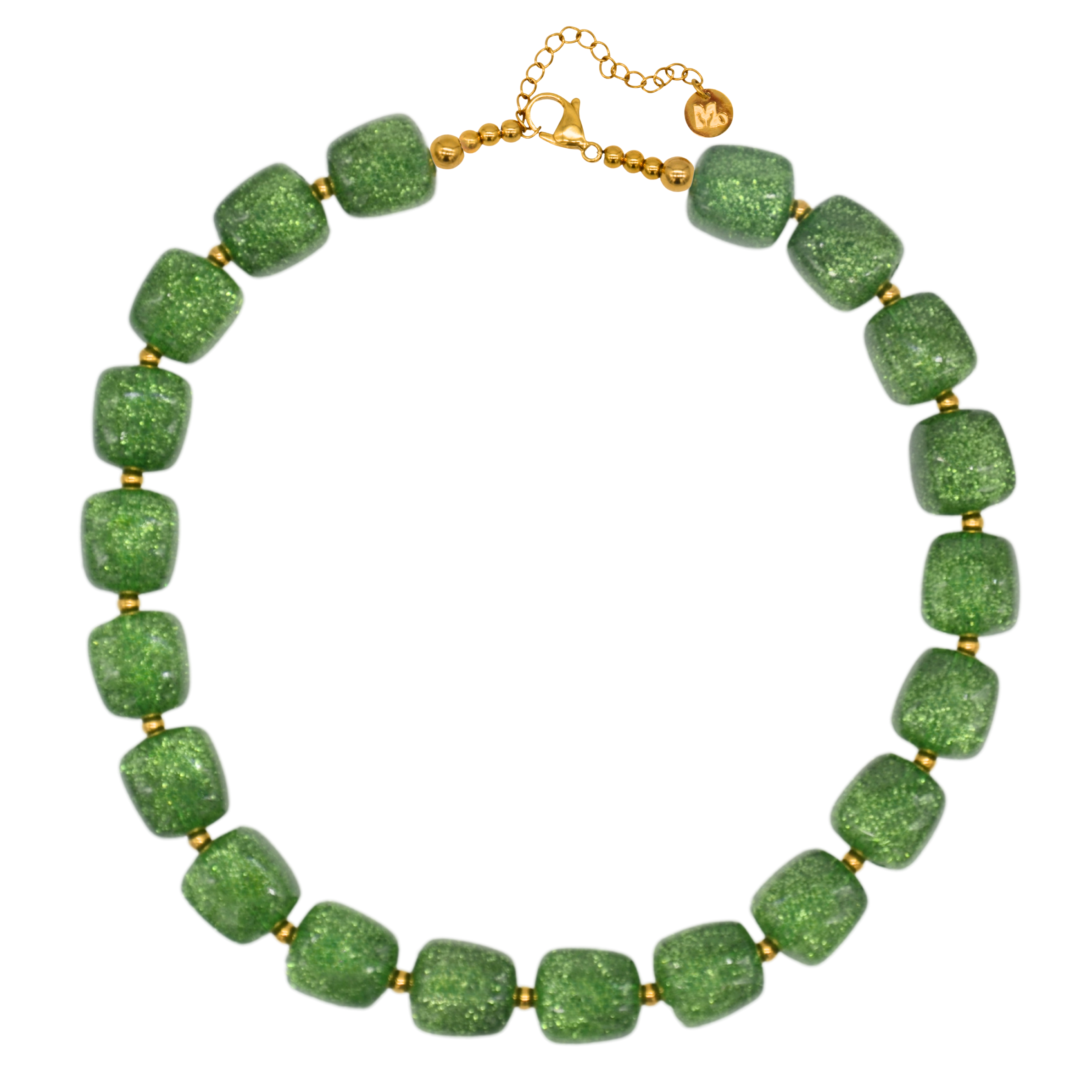 Colette paillette Vert - Collier
