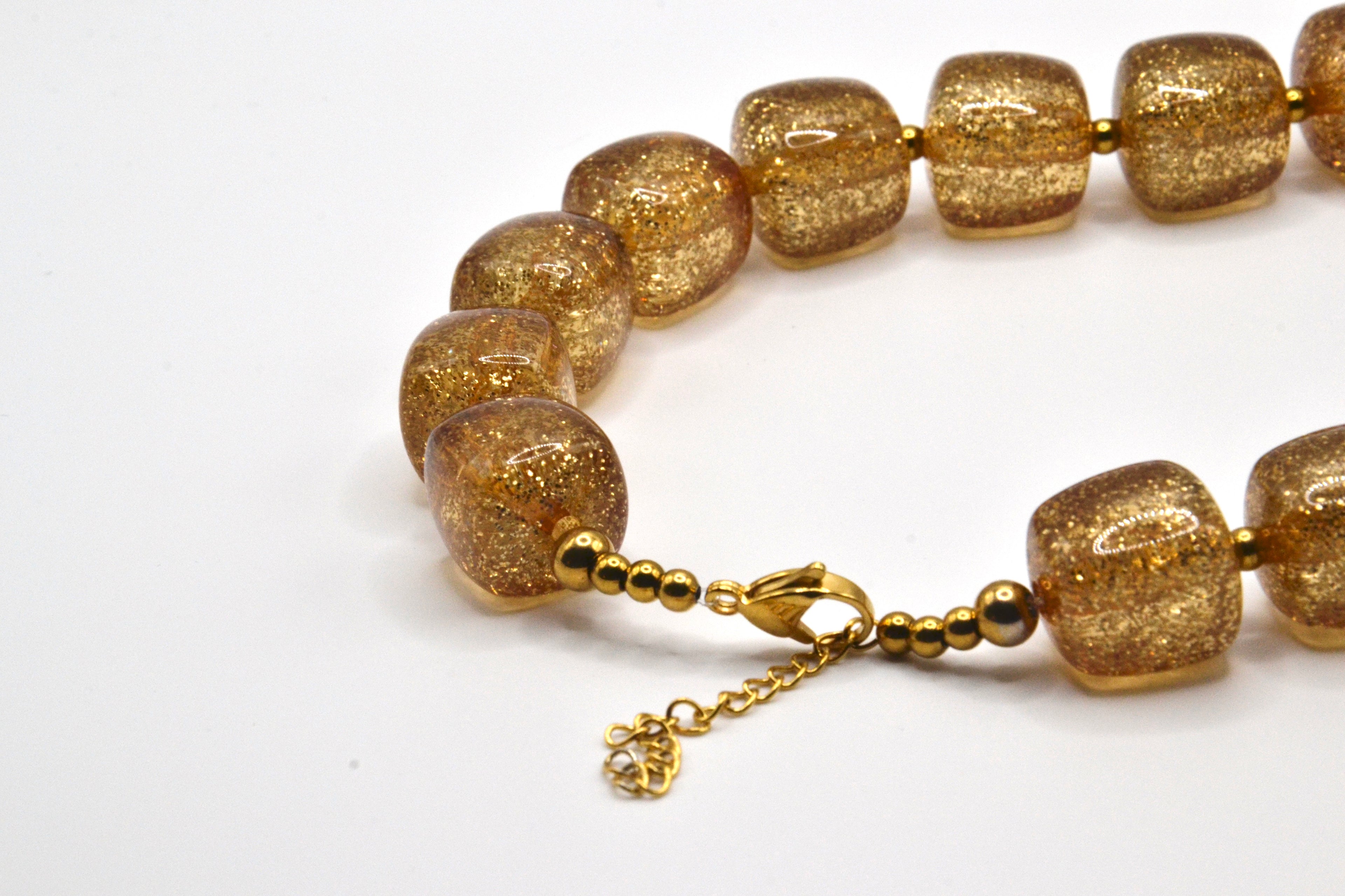 Colette paillette Champagne - Collier