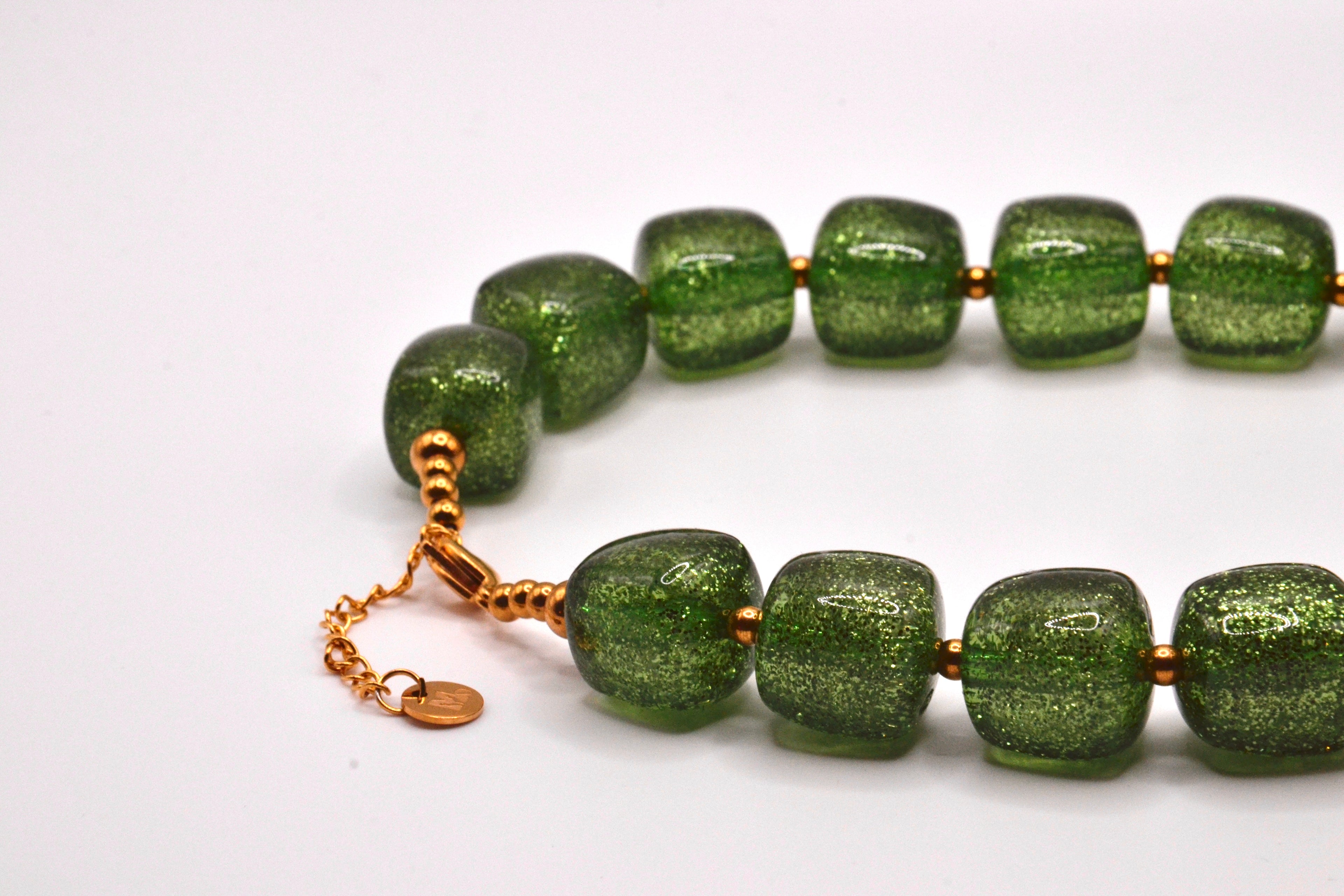 Colette paillette Vert - Collier