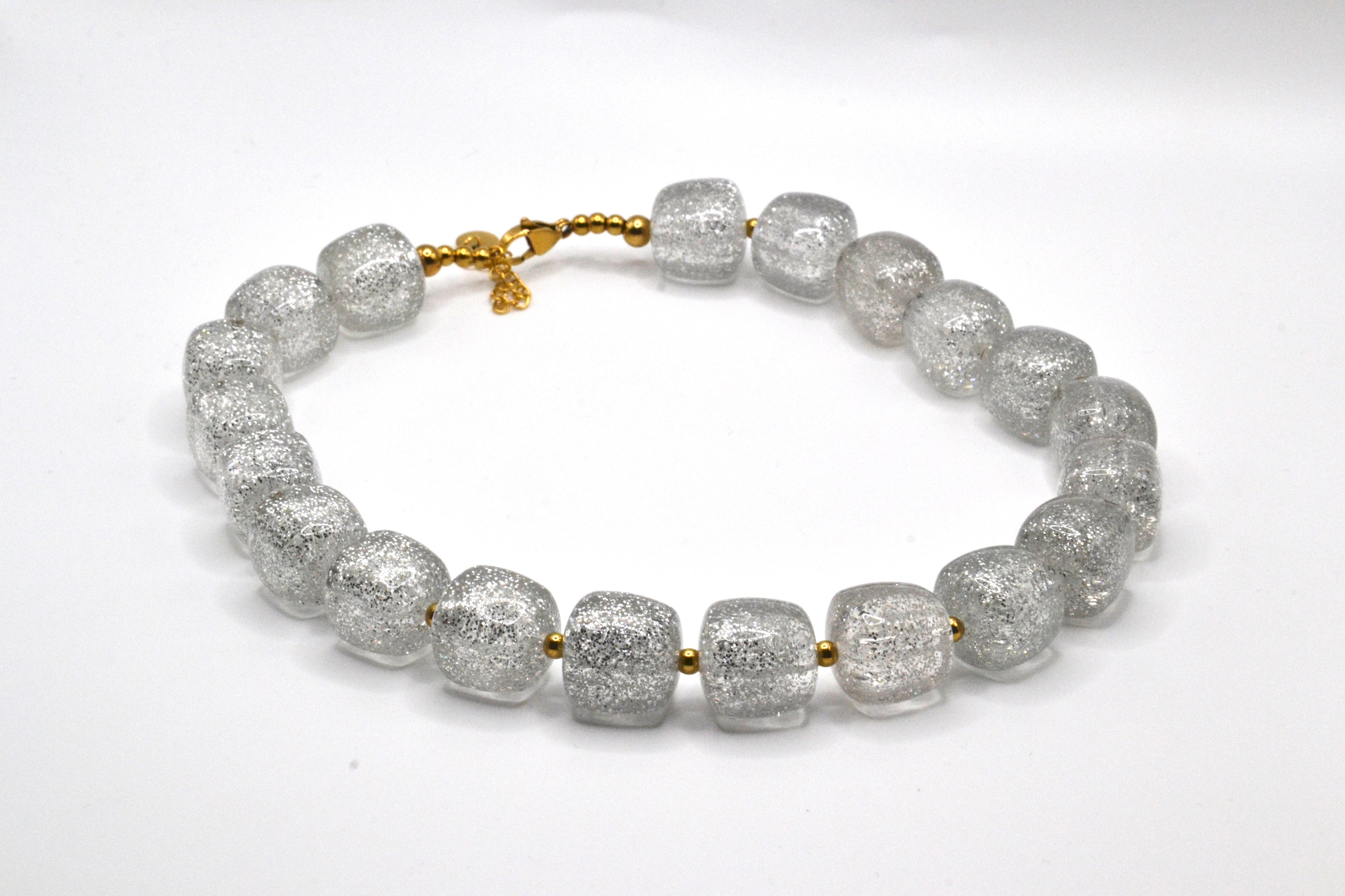 Colette paillette Argenté - Collier