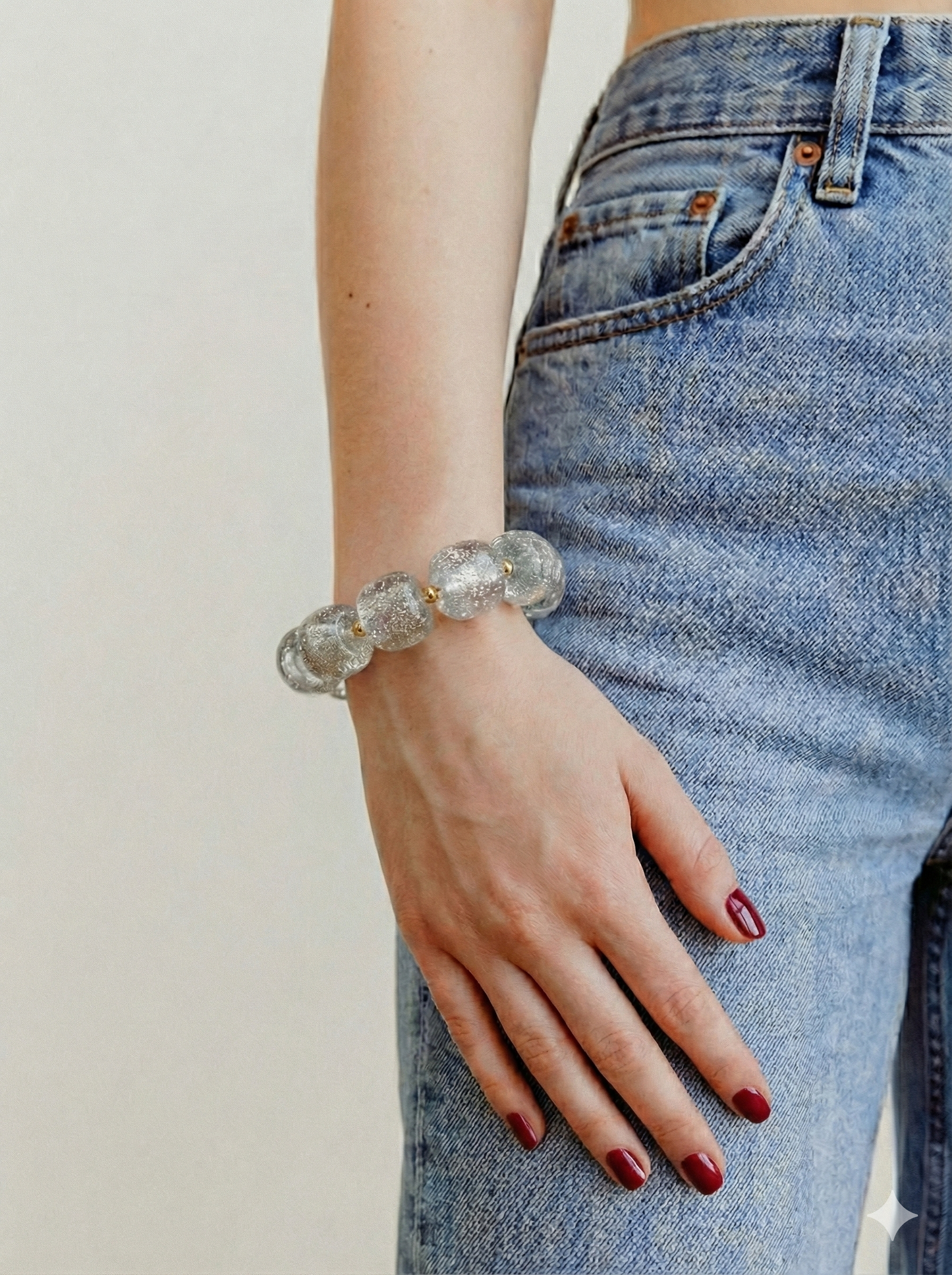 Colette paillette Argenté - Bracelet